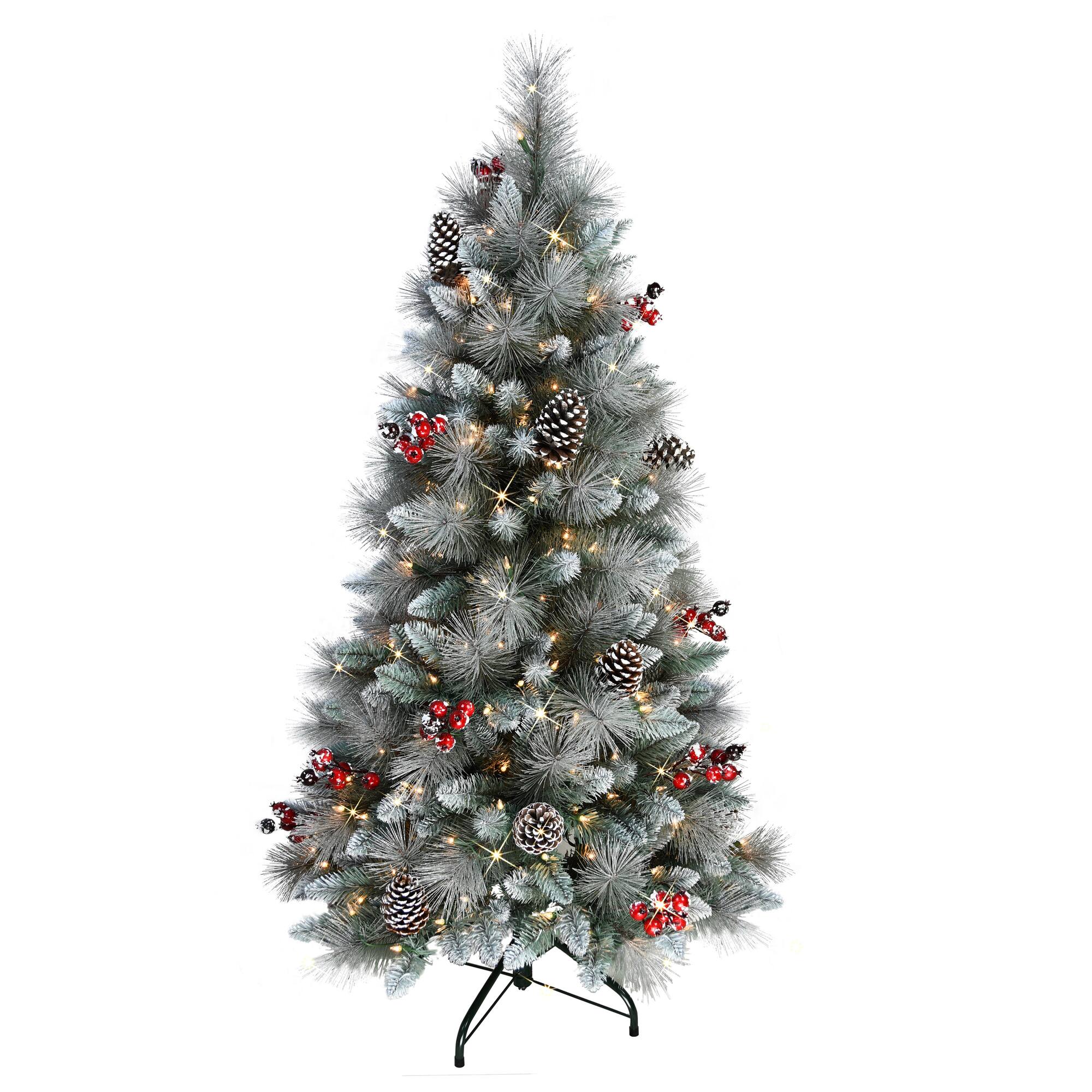 6 Pack: 4.5ft. Pre-Lit Sterling Pine Artificial Christmas Tree, Clear Lights